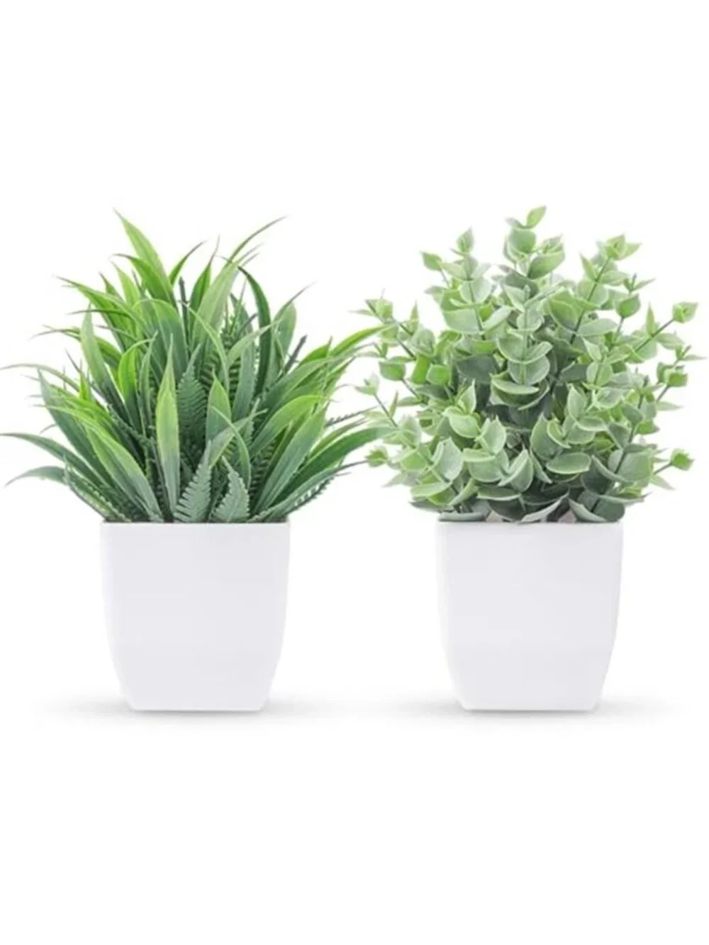 Small Fake Plants Mini Artificial Potted Faux Greenery Home Office Desk Decor